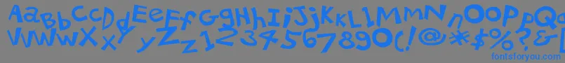 21kbsalu1 Font – Blue Fonts on Gray Background