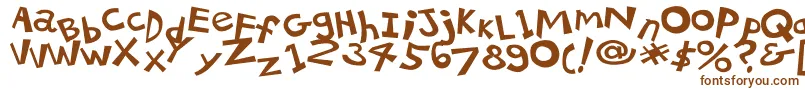 21kbsalu1-Schriftart – Braune Schriften auf weißem Hintergrund