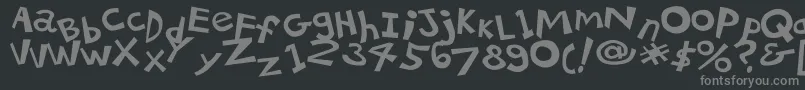 フォント21kbsalu1 – 黒い背景に灰色の文字