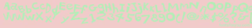 21kbsalu1 Font – Green Fonts on Pink Background