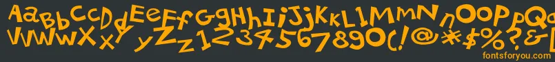 21kbsalu1 Font – Orange Fonts on Black Background