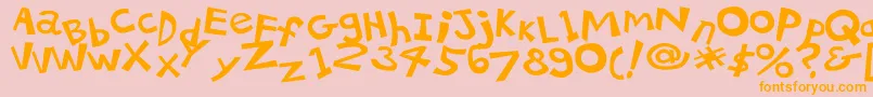 21kbsalu1 Font – Orange Fonts on Pink Background