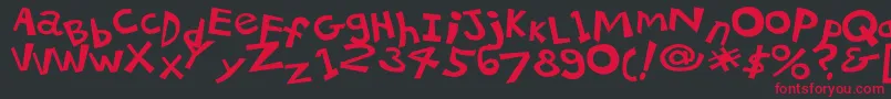 21kbsalu1 Font – Red Fonts on Black Background