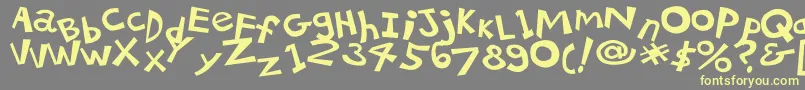 21kbsalu1-fontti – keltaiset fontit harmaalla taustalla