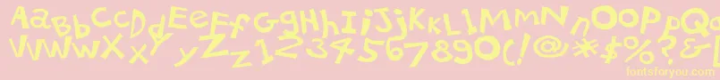 21kbsalu1 Font – Yellow Fonts on Pink Background