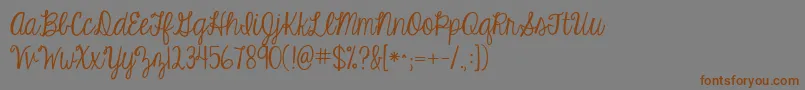 Kgeyeswideopen Font – Brown Fonts on Gray Background