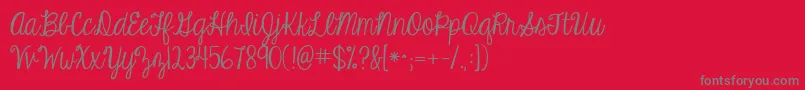 Kgeyeswideopen Font – Gray Fonts on Red Background