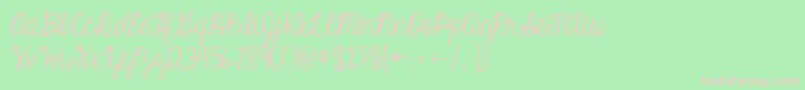 Kgeyeswideopen Font – Pink Fonts on Green Background