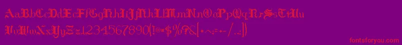 Hilds Font – Red Fonts on Purple Background