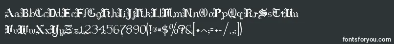 フォントHilds – 黒い背景に白い文字