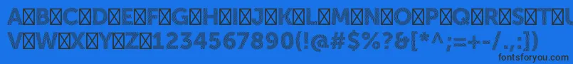Шрифт ZimbraBold – чёрные шрифты на синем фоне