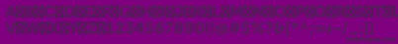 フォントZimbraBold – 紫の背景に黒い文字