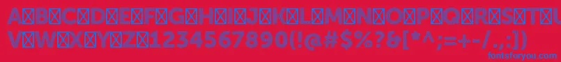 ZimbraBold Font – Blue Fonts on Red Background