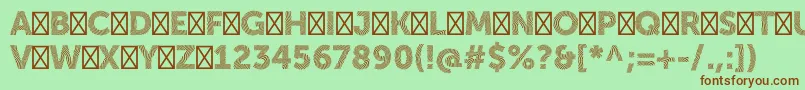 ZimbraBold Font – Brown Fonts on Green Background