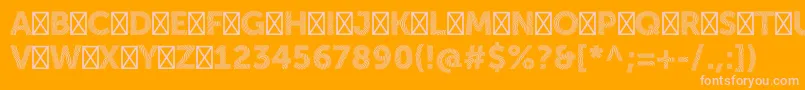 ZimbraBold Font – Pink Fonts on Orange Background