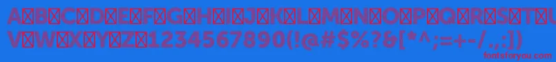 ZimbraBoldフォントについての詳細 フォントZimbraBold – 赤い文字の青い背景