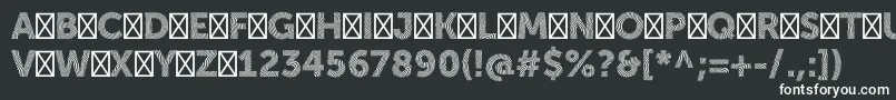 ZimbraBold-fontti – valkoiset fontit mustalla taustalla