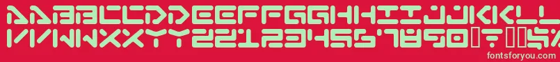 Abductioncyr Font – Green Fonts on Red Background