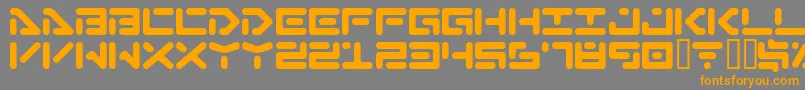 Abductioncyr Font – Orange Fonts on Gray Background