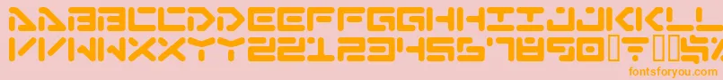 Abductioncyr Font – Orange Fonts on Pink Background