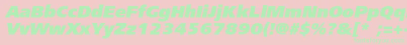 FreesetblackcItalic Font – Green Fonts on Pink Background