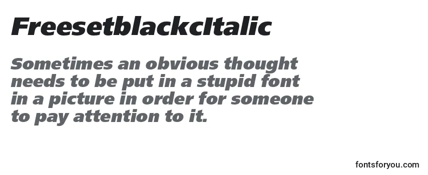 FreesetblackcItalic Font