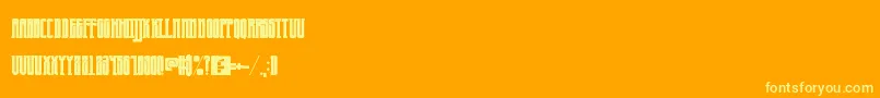 Goldminer Font – Yellow Fonts on Orange Background