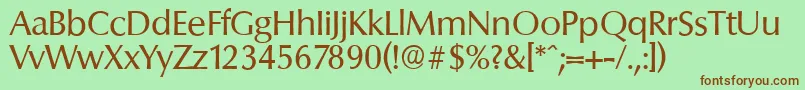 ColumbiaserialRegular Font – Brown Fonts on Green Background