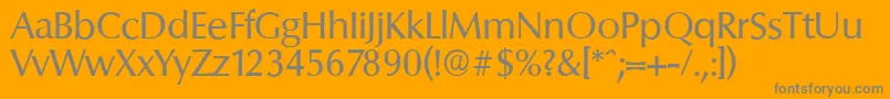 ColumbiaserialRegular Font – Gray Fonts on Orange Background