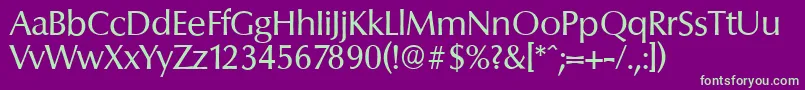 ColumbiaserialRegular Font – Green Fonts on Purple Background