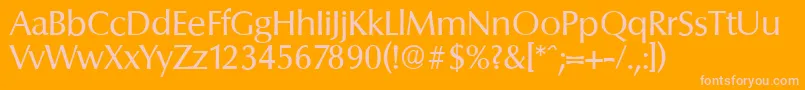ColumbiaserialRegular Font – Pink Fonts on Orange Background