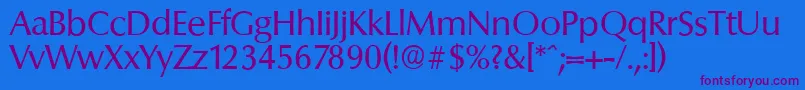 ColumbiaserialRegular Font – Purple Fonts on Blue Background