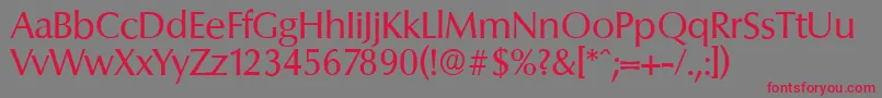 ColumbiaserialRegular Font – Red Fonts on Gray Background