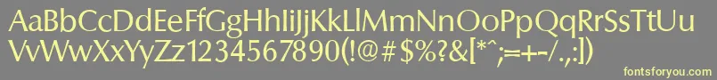 ColumbiaserialRegular Font – Yellow Fonts on Gray Background