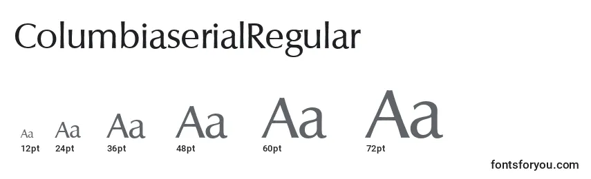 ColumbiaserialRegular Font Sizes