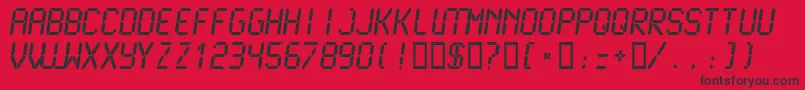 Police Lcdmono2Bold – polices noires sur fond rouge