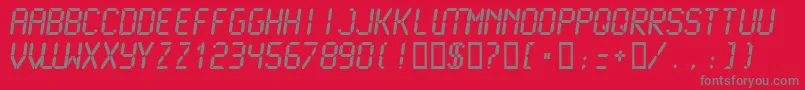 Lcdmono2Bold Font – Gray Fonts on Red Background