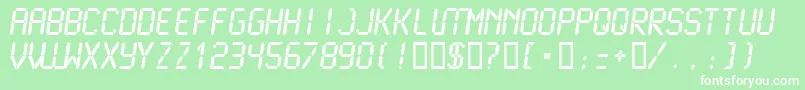 Lcdmono2Bold Font – White Fonts on Green Background