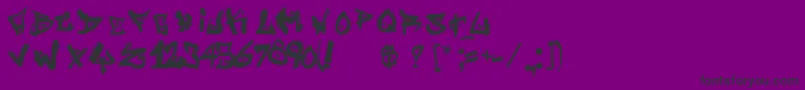 StreetWriterNoah-Schriftart – Schwarze Schriften auf violettem Hintergrund