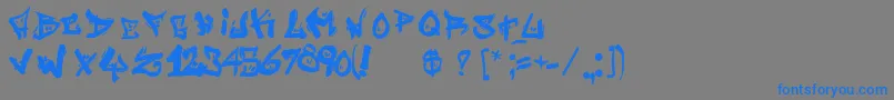 StreetWriterNoah Font – Blue Fonts on Gray Background