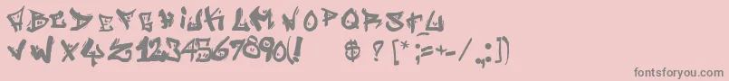 StreetWriterNoah Font – Gray Fonts on Pink Background
