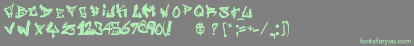 StreetWriterNoah Font – Green Fonts on Gray Background