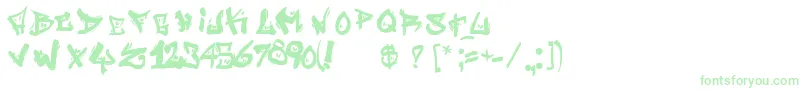 Шрифт StreetWriterNoah – зелёные шрифты