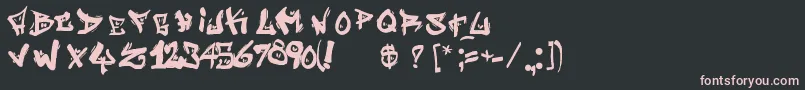 Шрифт StreetWriterNoah – розовые шрифты на чёрном фоне