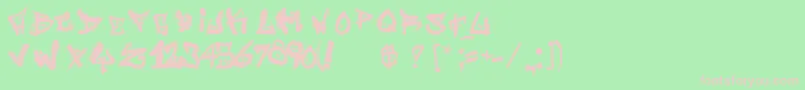 StreetWriterNoah Font – Pink Fonts on Green Background