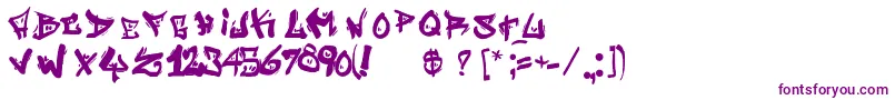 Шрифт StreetWriterNoah – фиолетовые шрифты