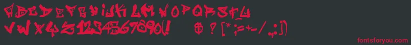 Шрифт StreetWriterNoah – красные шрифты на чёрном фоне