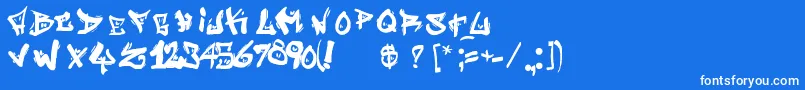 StreetWriterNoah Font – White Fonts on Blue Background