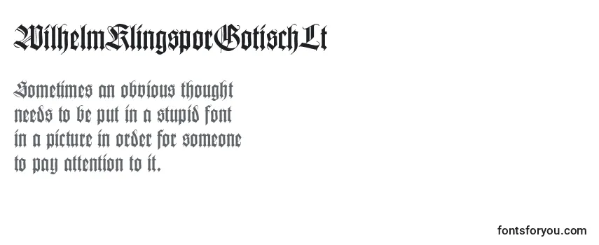 Review of the WilhelmKlingsporGotischLt Font