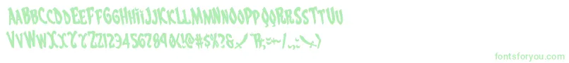 Czcionka Eskindarrotate – zielone czcionki